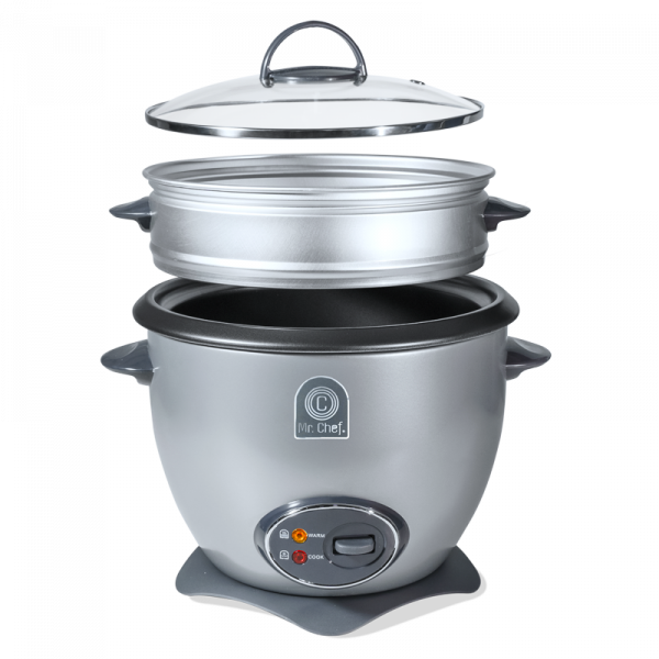 Olla Arrocera Cooker + Steamer 2.2 Lts Gris - Image 2