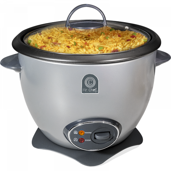 Olla Arrocera Cooker + Steamer 2.2 Lts Gris