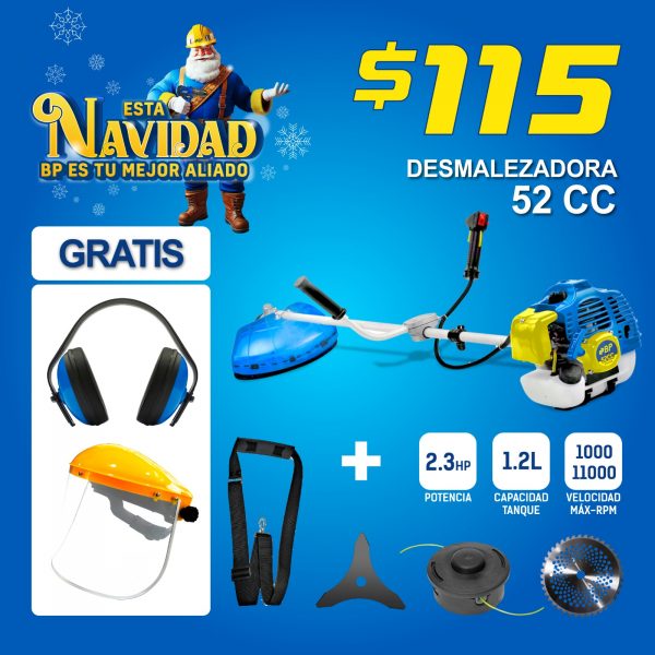 Combo Desmalezadora 52 CC + Accesorios