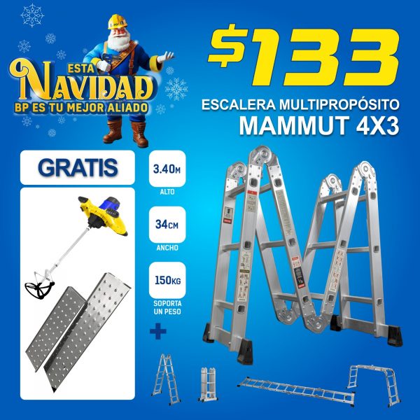 Combo Escalera Mammut 4x3 + Plaformas + Mezclador de Pintura