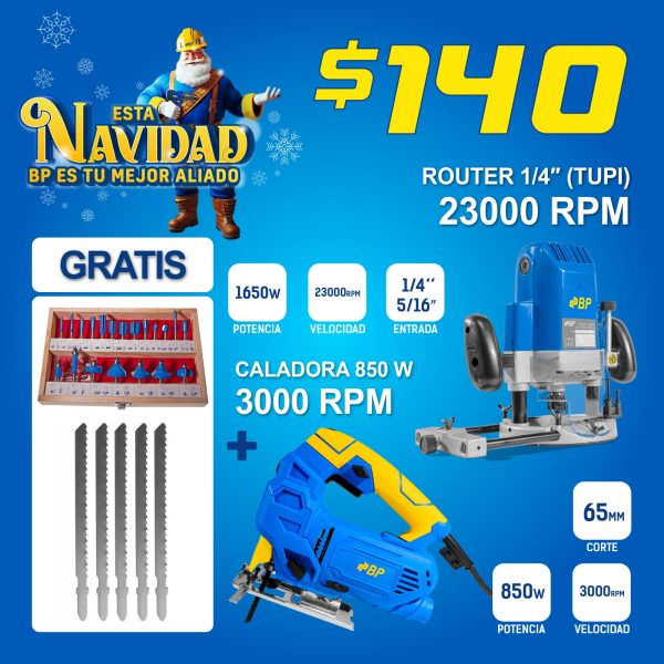 Caladora + Router Gratis Accesorios