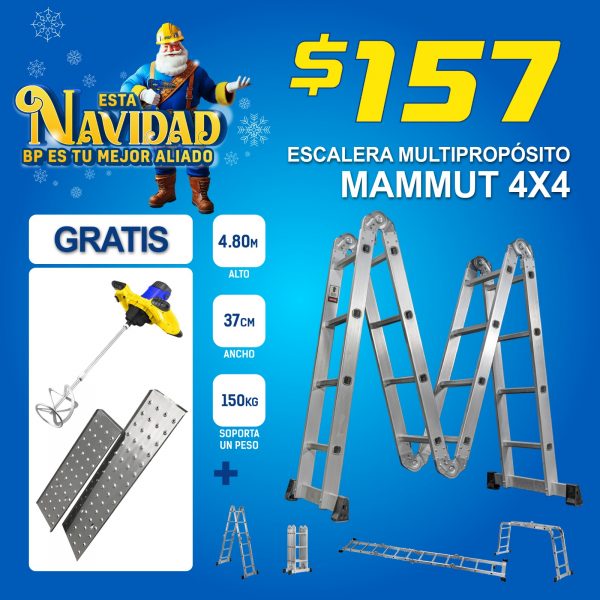 Combo Escalera Mammut 4×4 + Plaformas + Mezclador de Pintura